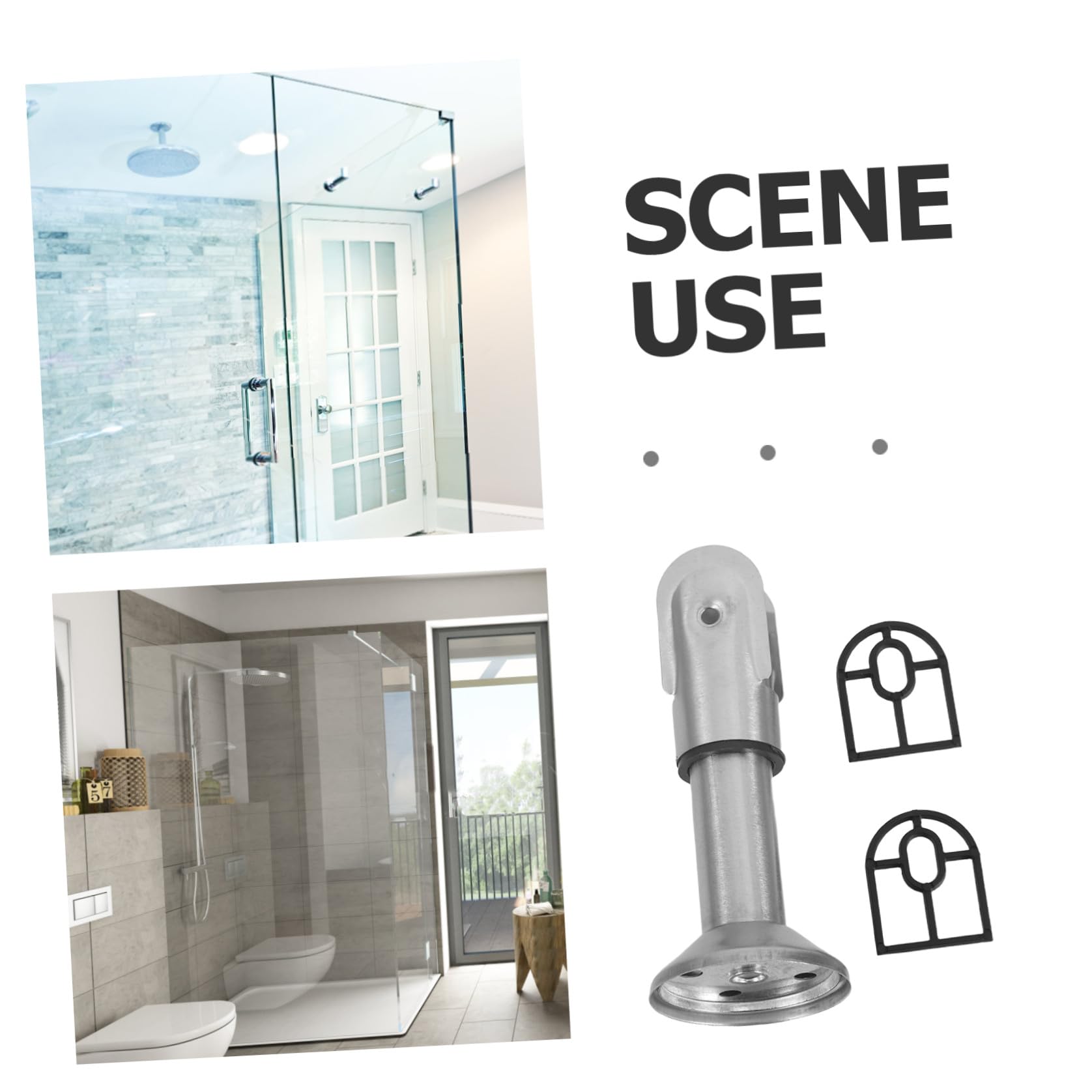 iplusmile Set 4pezzi Staffe Divisorie per Orinatoio in Inossidabile Argento Gambe di Supporto ad Alta Capacità di Carico per Partizioni Bagno Installazione Facile
