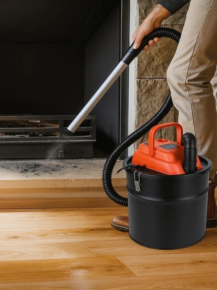 Bidone aspiracenere aspirapolvere per ceneri camino stufa a pellet 800 w 18 lt