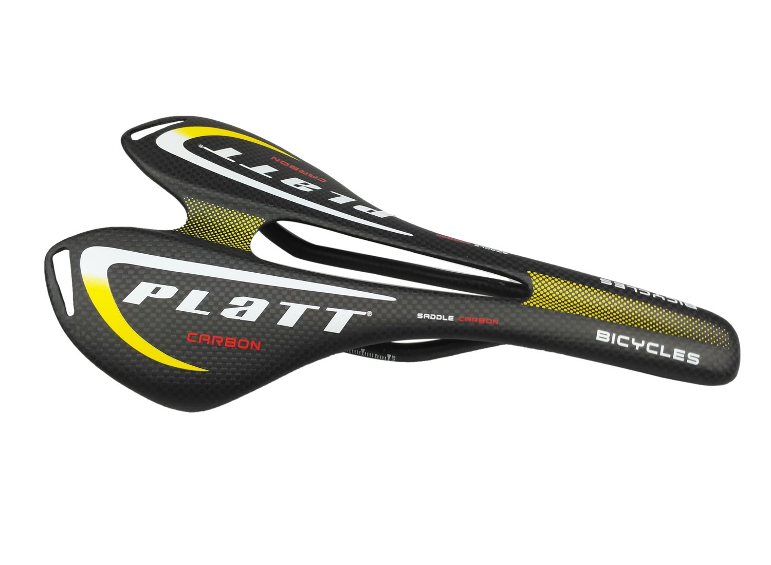 PLATT Sella Bici Fibra di Carbonio Leggera Sellini per Mountain Bike MTB e Biciclette da Strada