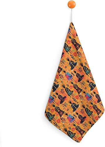 Decorative Hand Towels for Bathroom - Retro Woman Pattern Print Soft Absorbent Small Bath Hand Towels for Kitchen, Farmhouse, Spa, Hotel, Guest Tea