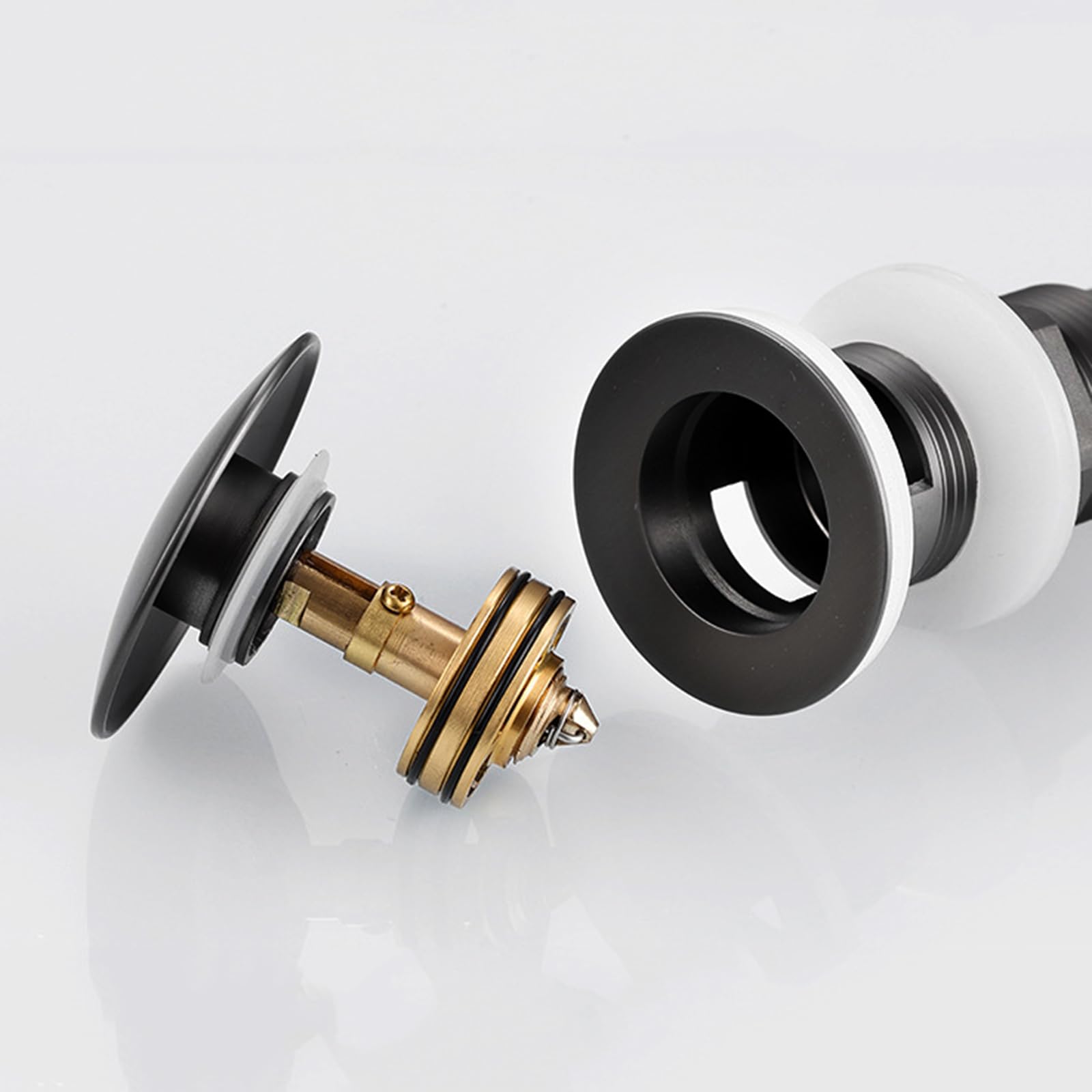 Piletta Lavabo Bagno Click Clack Piletta Click Clack Universale Scarico Lavabo Bagno Universale Piletta Di Scarico Lavandino Tutto In Rame,nero,Non Poroso