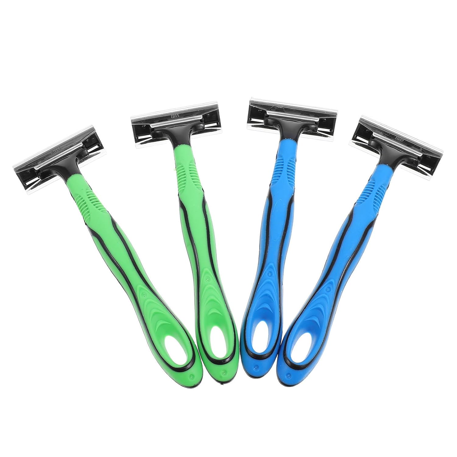 4pcs Men's Grooming Shavers Hair Razor for Men with 3-layer Blades Compact Design Operates without Power Source Portable Razor for Legs and Face Travel Use