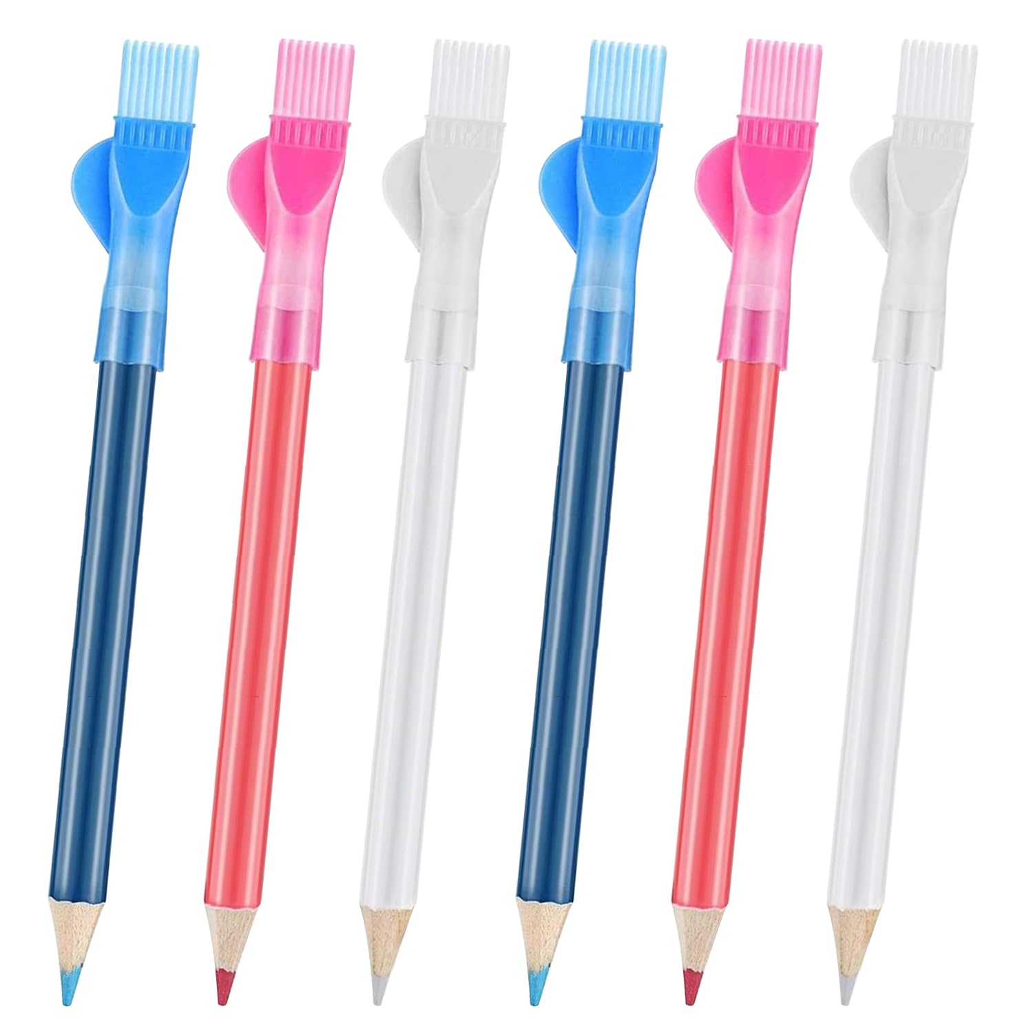 Uskerb 6 Pcs Tailors Chalk Pencils for Fabric Marking - Washable Sewing Marking Tools - Essential Dressmaking Accessories & Crafting Tool