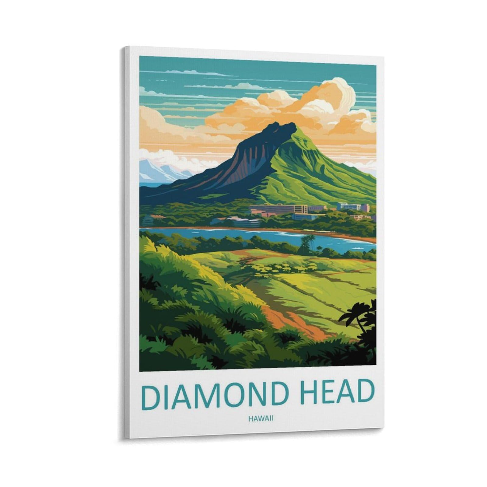 Amazon.com: ZJLAMZ Diamond Head Travel Print Diamond Head Décor
