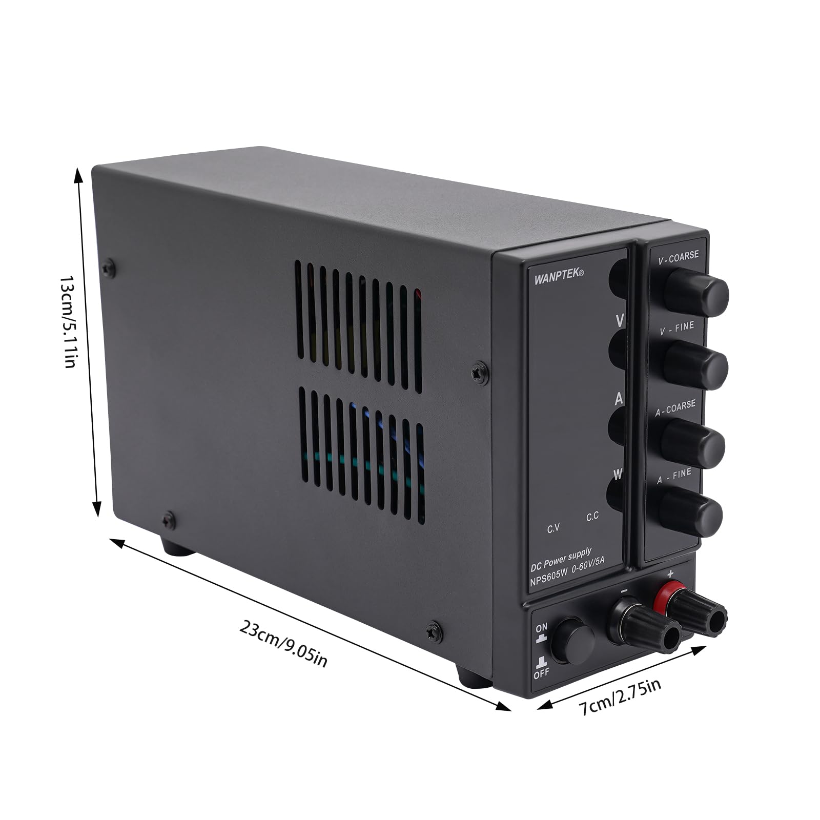 Alimentatore da laboratorio, 0 – 60 V, gamma di tensione 0 – 5 A, alimentazione DC, alimentatore di rete compatto, alimentatore da laboratorio, alimentatore da scrivania