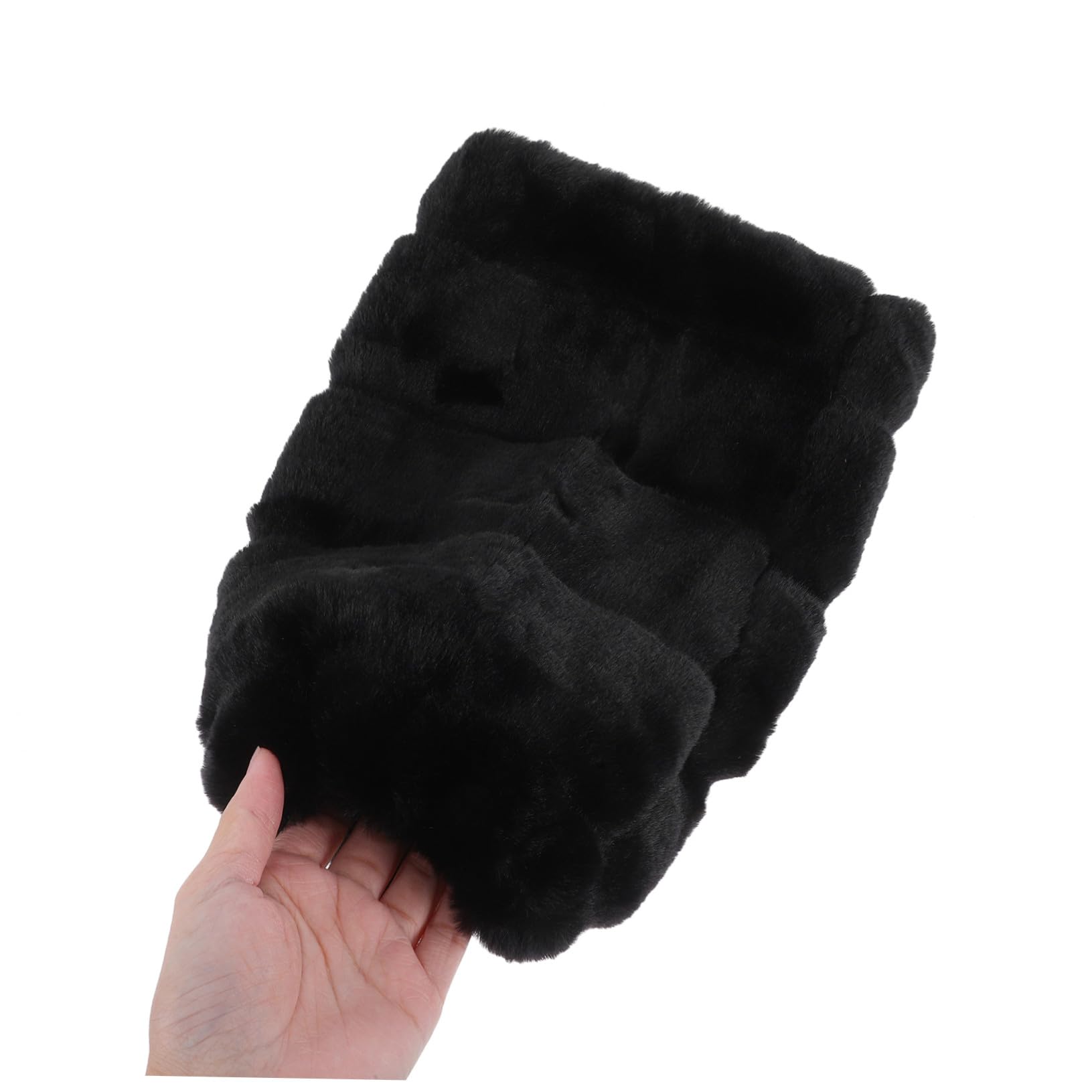 Calentadores de Piel Sintética Peludos para Mujer, Puños Largos Negros de 30 Cm, Manguitos de Invierno para Botas y Botas Militares, Cubrebotas Cálidos y Cómodos