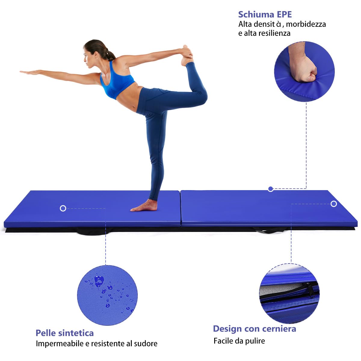 Tappetino Scorrevole per Scivolo Fitness, Tappetino Scorrevole per Scivolo per Hockey con Finecorsa, Cuscinetto Cham per Pattinaggio di Velocità per Allenatore, per Esercizi Cardio/Allenamento Atletic