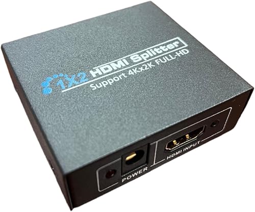 Ckitze BG-521 1x2 2 puertos Power HDMI Splitter Versión 1.4 Certificado Full Ultra HD 4K/2K 1080p y resolución 3D