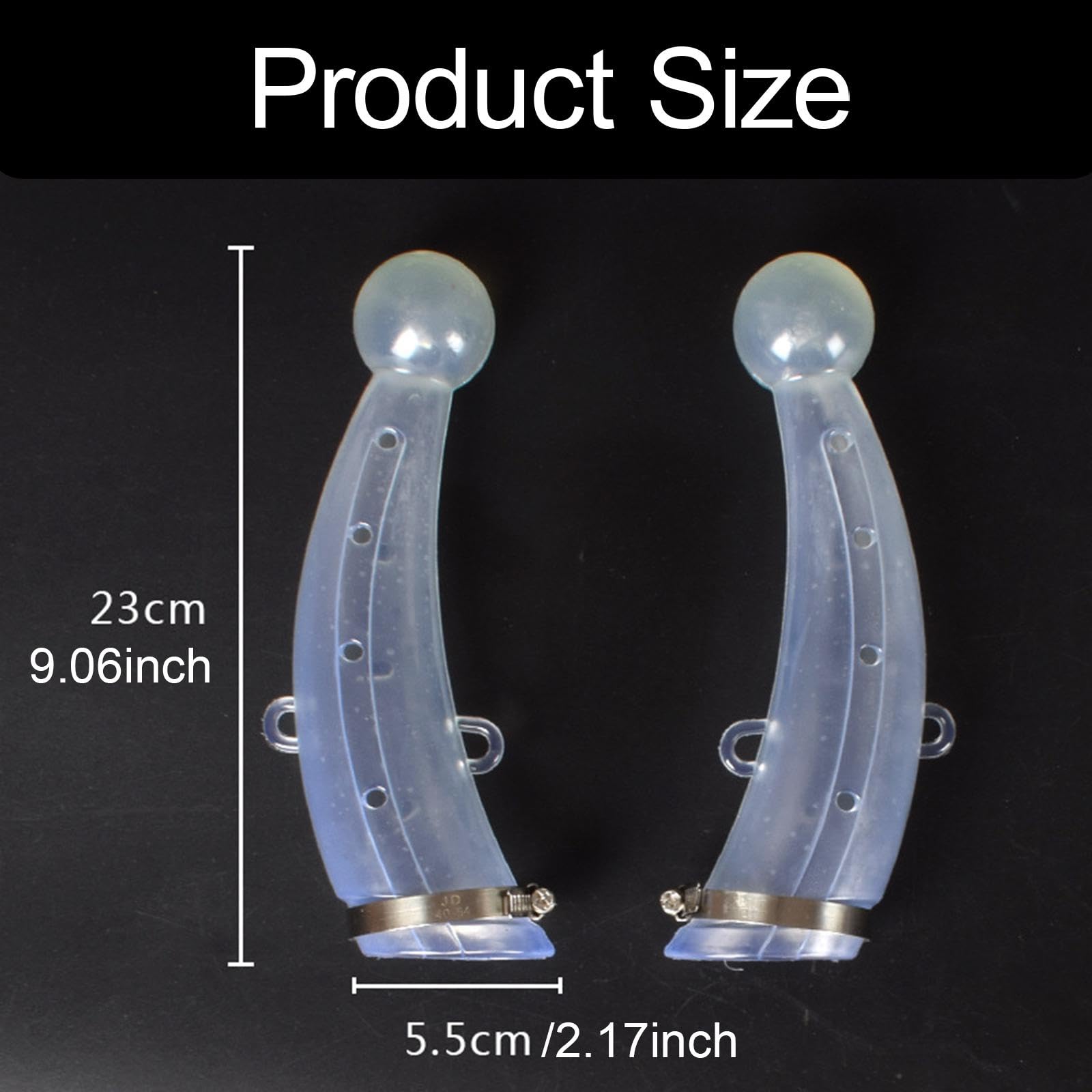 2 protège-Cornes en Silicone pour Vaches, avec Pinces de Fixation, faciles à Installer, pour Moutons, veaux et chèvres, L