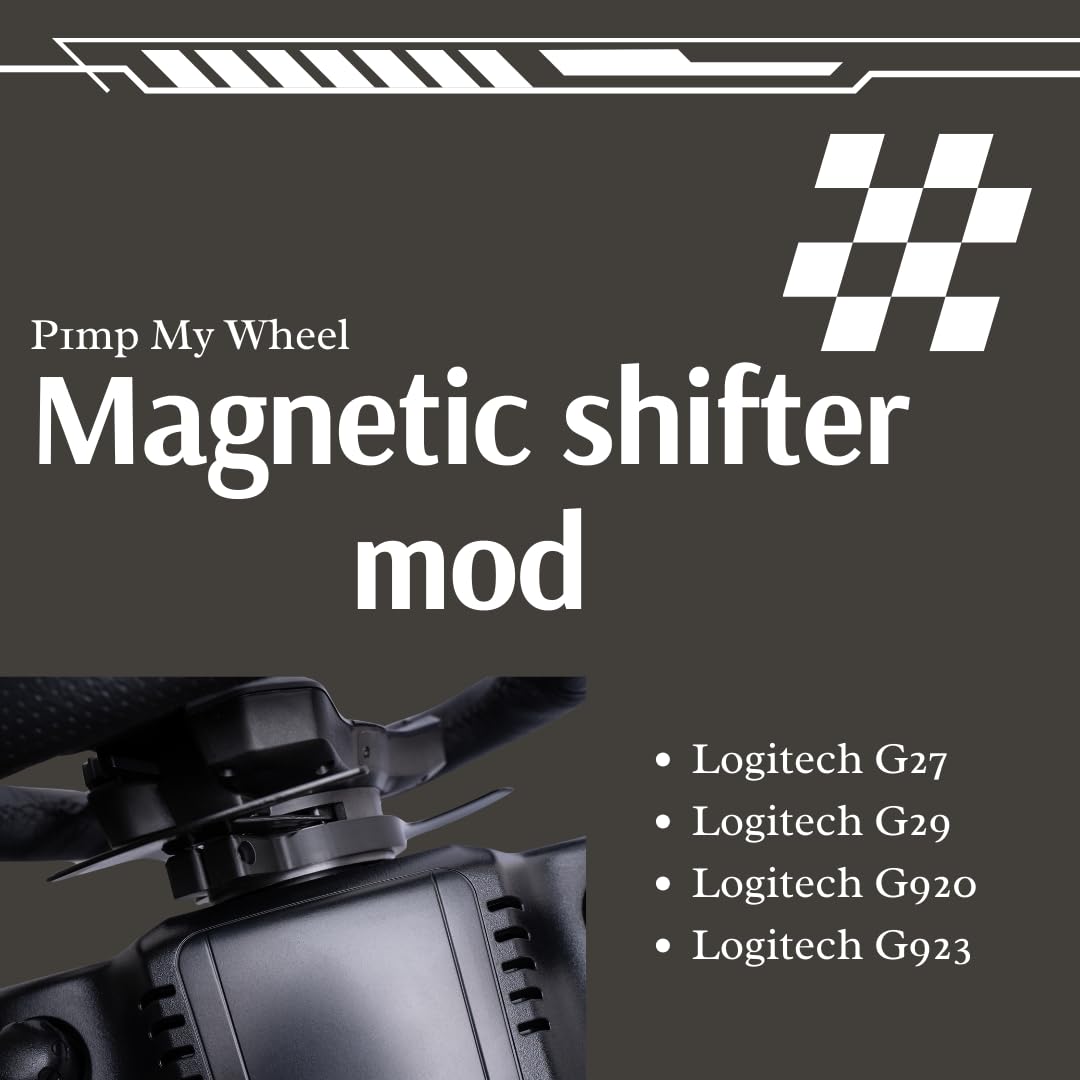 Magnetic Shifter Mod für Logitech Lenkräder, Magnetic Paddle Shifter, Magnetischer Schalthebel, Lenkradzubehör, Shifter Mod, Simracing, PC, Driving Force Shifter, Shifter PC, G29, G920, G923, G27
