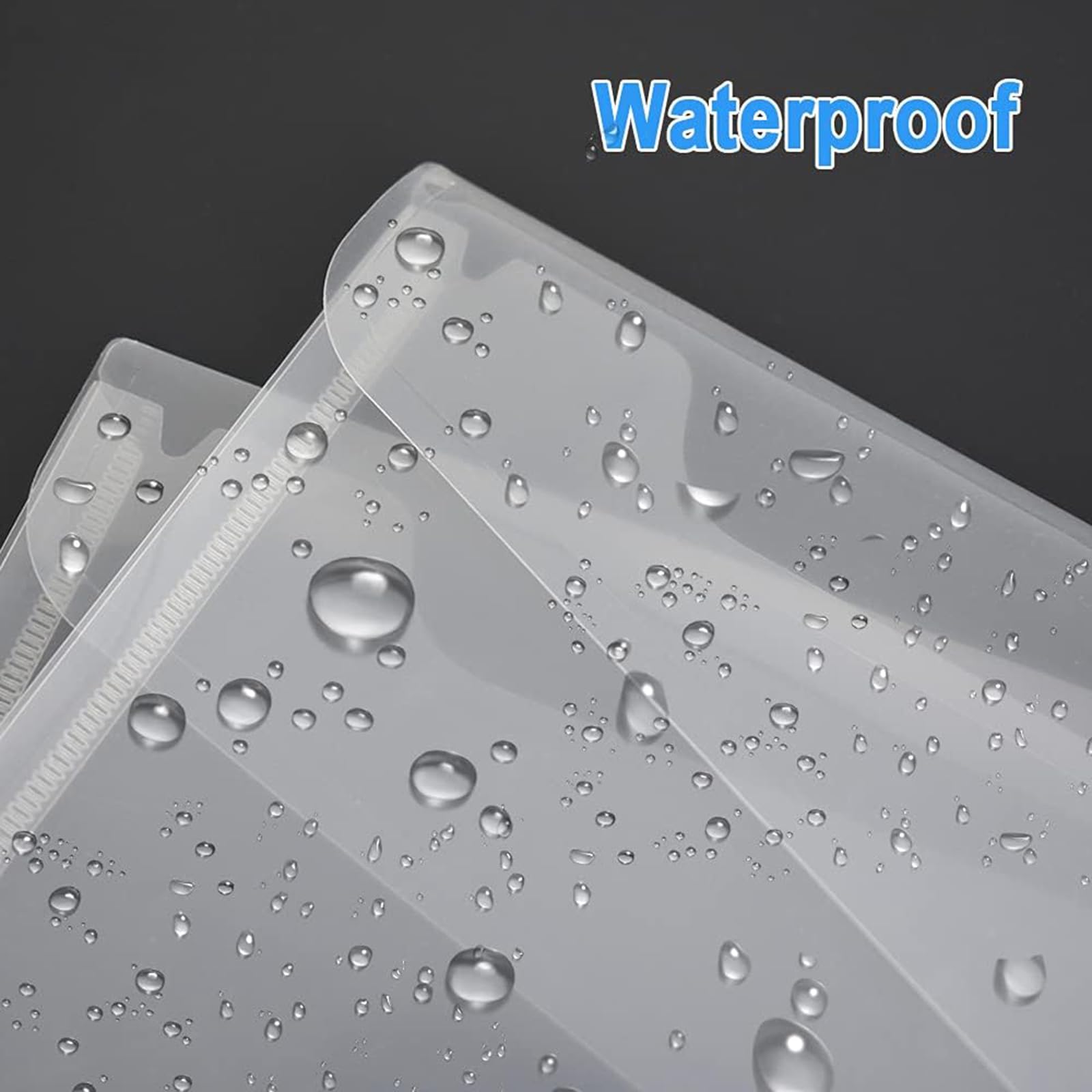 10 Pcs Clear Plastic Wallets A4 Folders Document Files Envelope - Image 3
