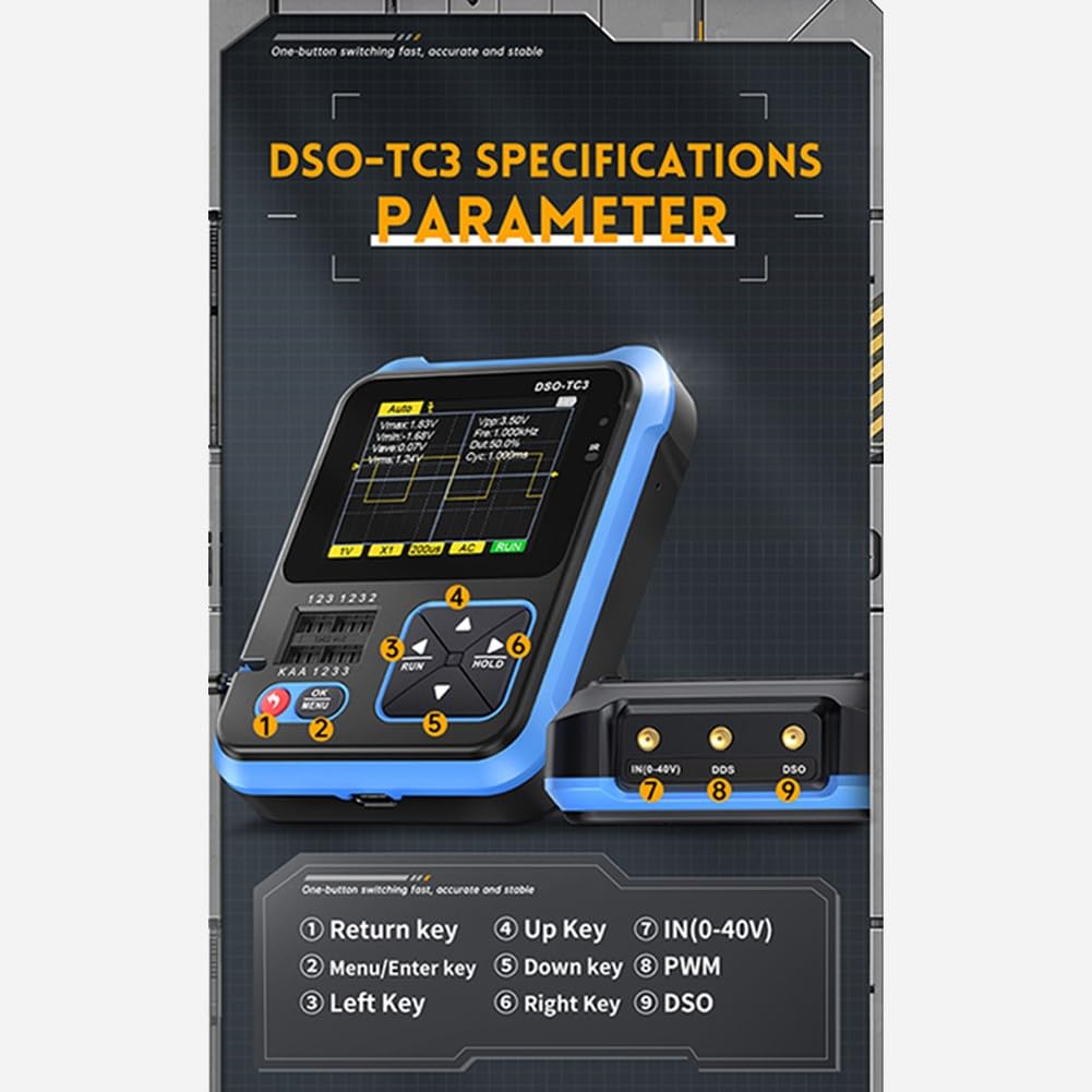 DSO-TC3 - Probador de transistor de osciloscopio digital 3 en 1 y