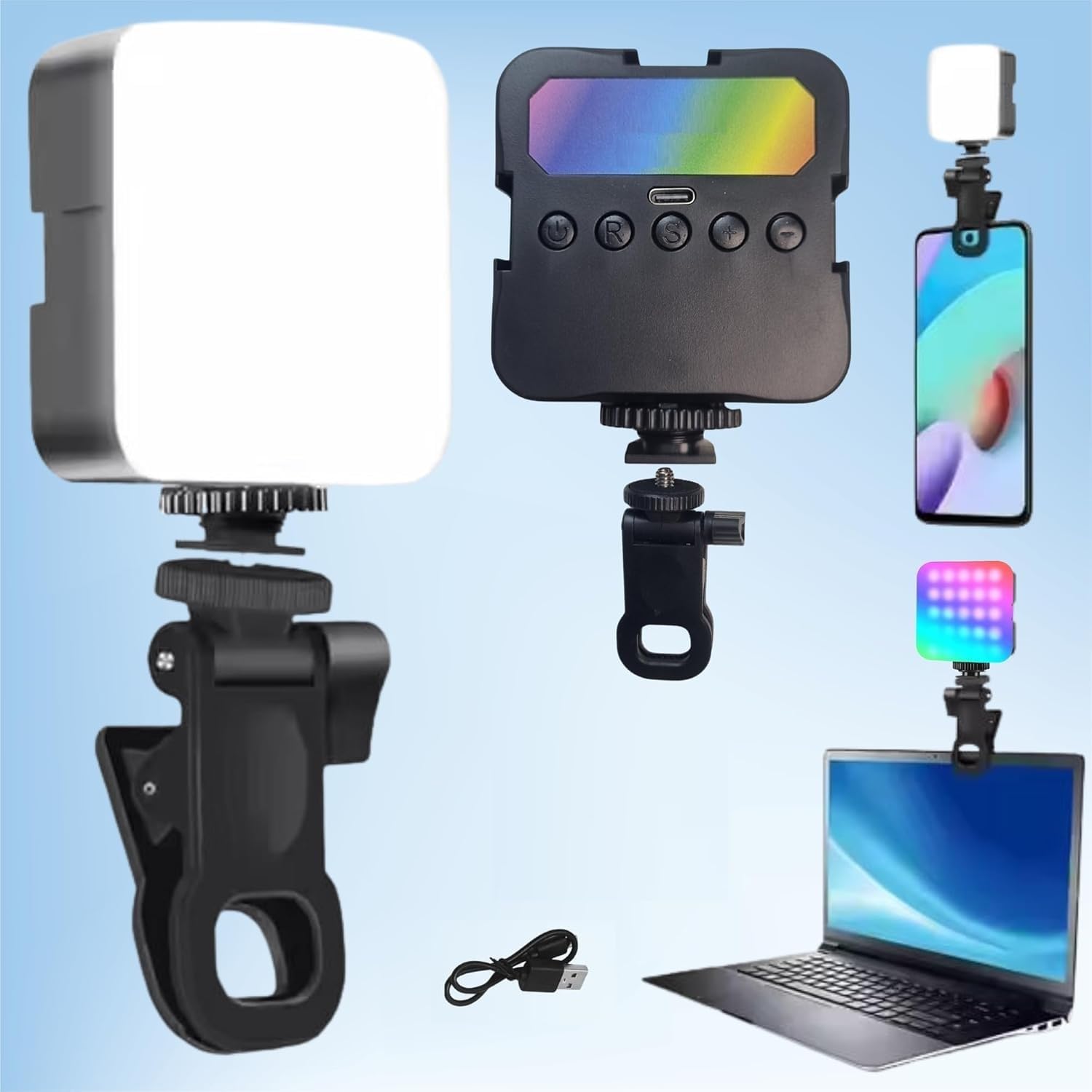 FKU Plokama U160 Selfie Light – Portable Mini Clip LED Video Light for Photography and Content Creation (Mini Rechargeable Led Selfie Light)-picture-14
