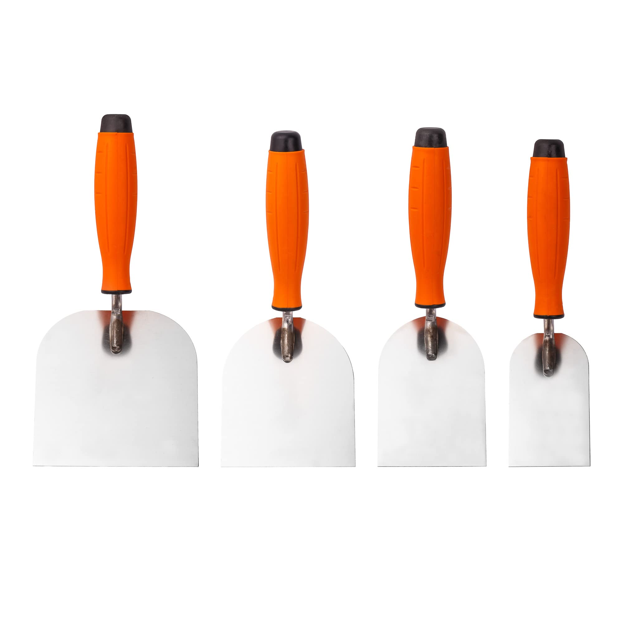 Mivos Stainless Steel Trowel Set, 4 Pieces, 60 mm, 80 mm, 100 mm, 120 mm, Stainless Steel Trowels - Image 4