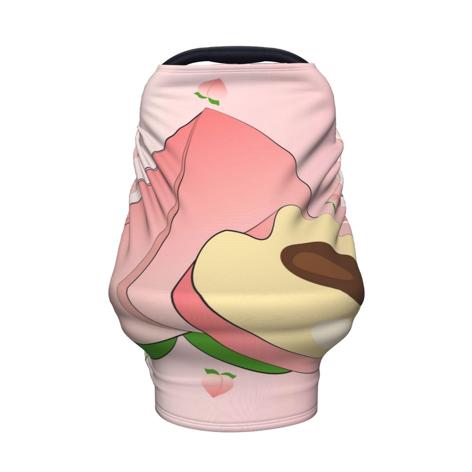 XZDHYZ cartoon peach Versatile full-print Stroller Chair Cover/Nursing Cover, specially designed for your baby, Black
