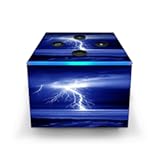 Skin Decal Vinyl Wrap for Amazon Fire TV Cube & Remote Alexa Stickers Skins Cover/Lightning on The Ocean