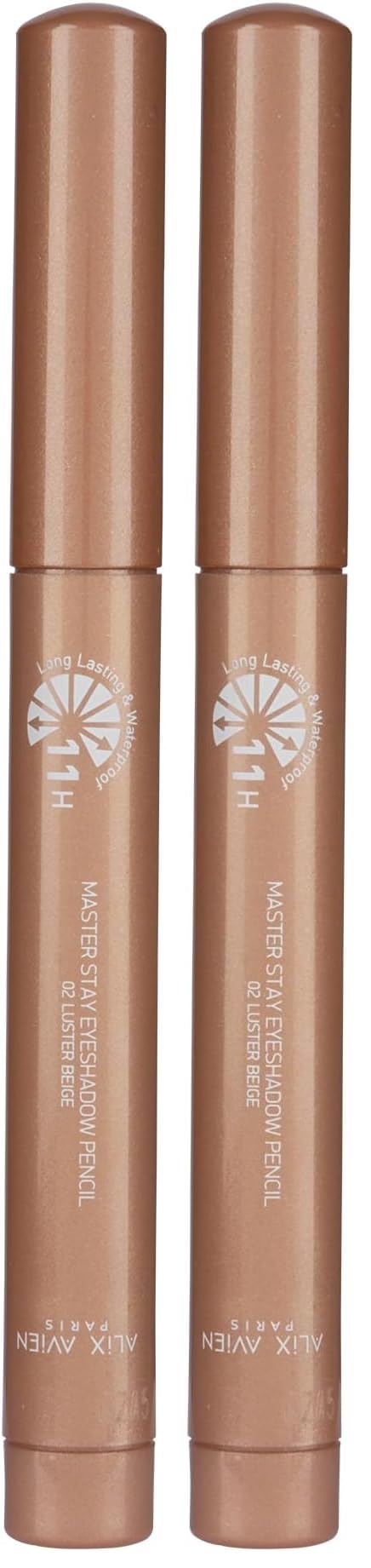 Alix Avien Suya Dayanıklı 11 Saat Kalıcı Yoğun Pigmentli Kremsi Göz Kalem Farı Master Stay 02 Luster Beige (2 paketi)