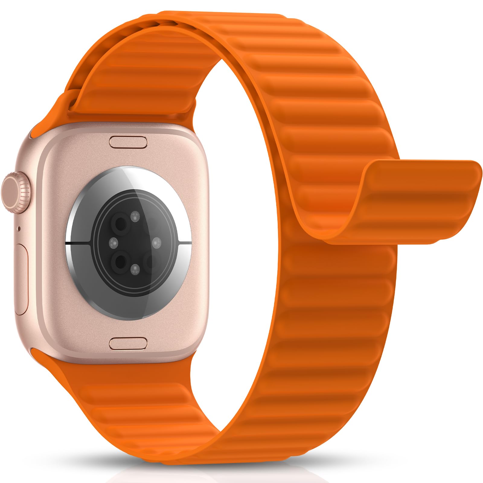 Higgs Magnetic Silicone Sport Strap Compatible with Apple Watch Straps 44mm 40mm 38mm 41mm 42mm 45mm 46mm 49mm for Men Women, Soft iWatch Wrist Band for Series 11 10 9 SE 8 7 6 5 4 Ultra 3 2 1 — view 19
