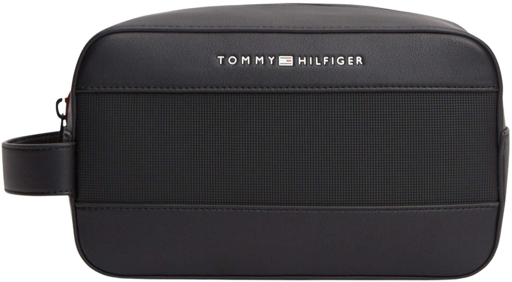 Tommy Hilfiger Men's Th Foundation Washbag AM0AM14161 Washbag, BLACK (Black), One Size