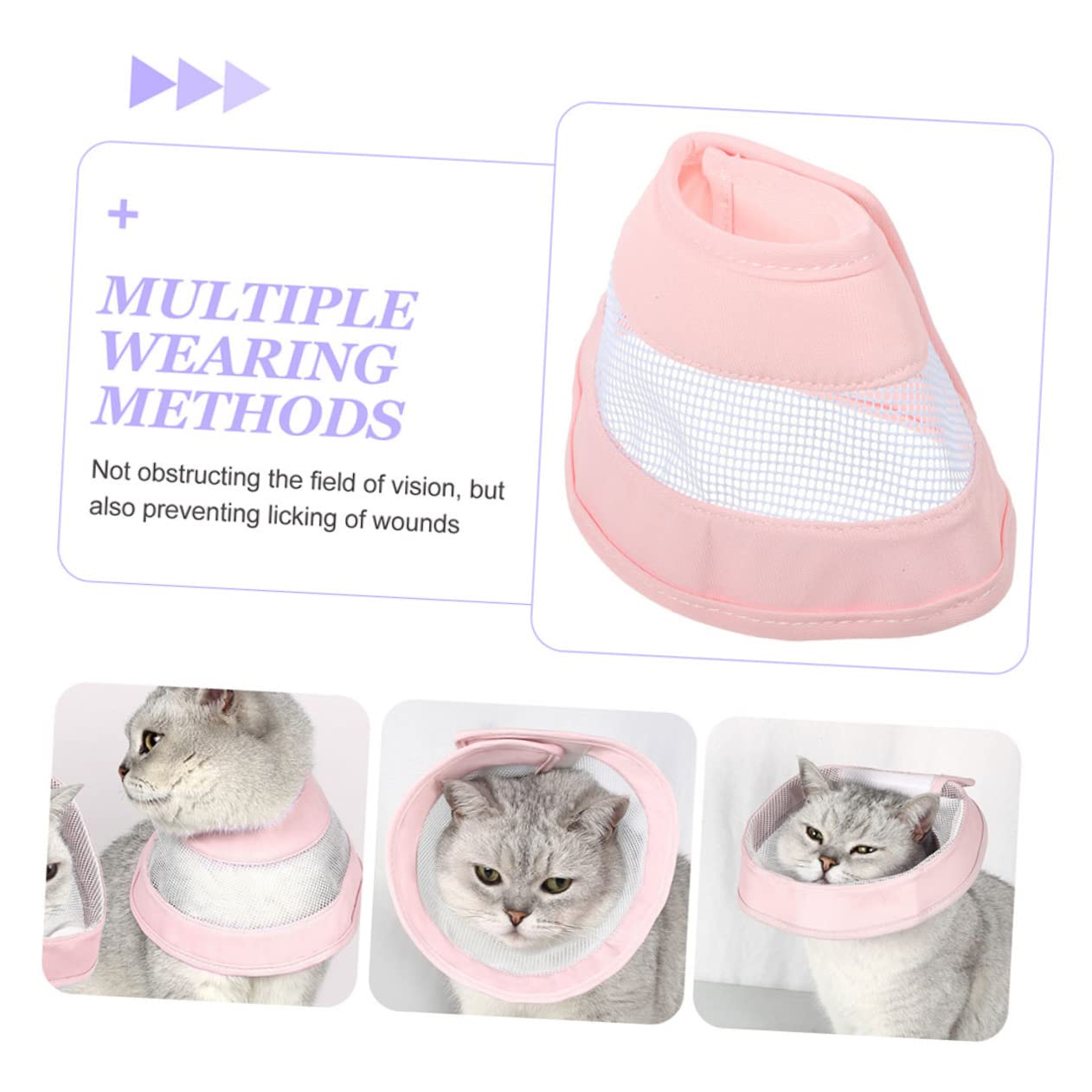 Yardwe 5piezas Collar De para Gatos Collar Antiladrido para Lamer y Heridas Mediano