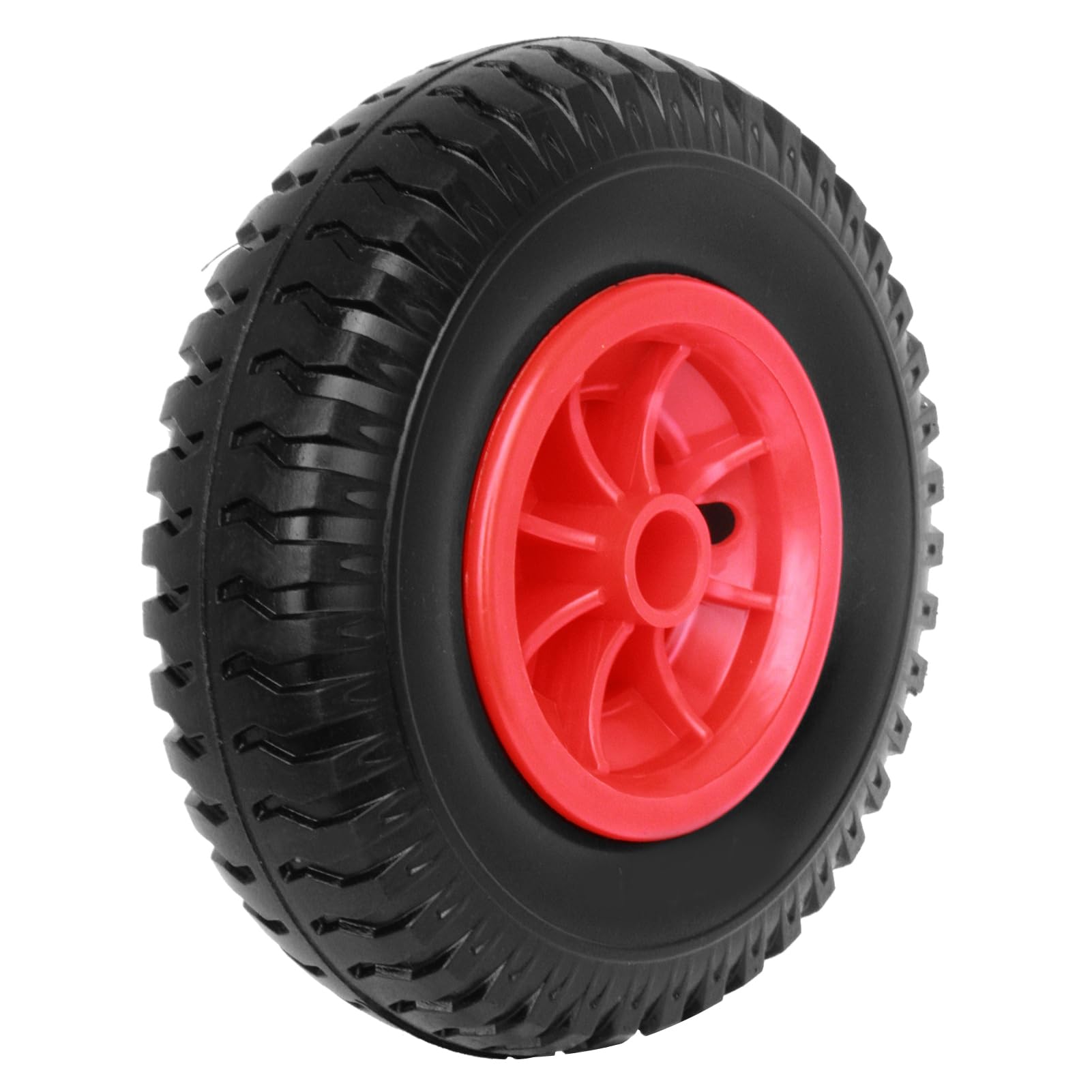 Matybobe 8 '' 10 '' Aufblasbarer Reifenrad Kajak Kanuwagen Ersatzreifen Hohe Belastungskapazität Haltbares Material Schwarz Rot (8)