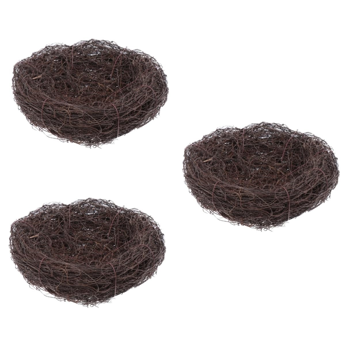 Angoily 3pezzi Nido per Pappagalli Rattan Naturale da Letto Caldo per Uccelli Accessorio per Gabbie di Piccole per Parakeet e Budgerigar