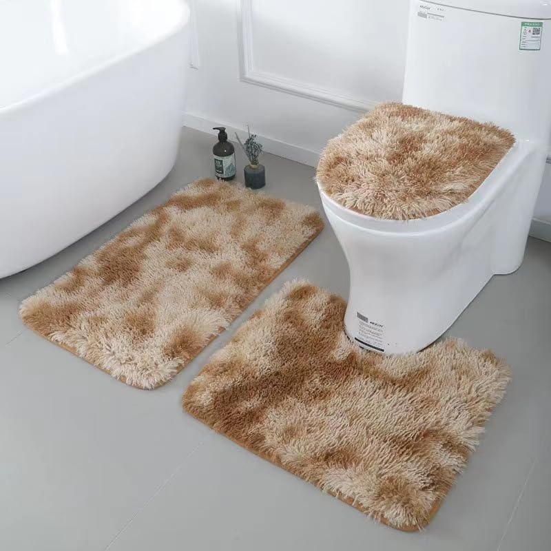 Lot de 2 tapis de sol antidérapants pour salle de bain anti-glisse
