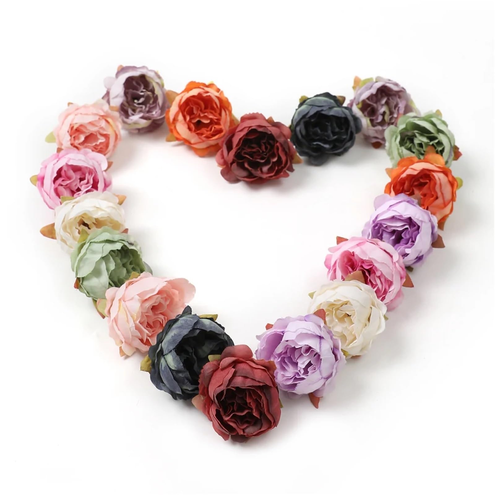 20 stücke Seide Pfingstrose Künstliche Blumen Gefälschte Blume for Home Zimmer Dekor Hochzeit Dekoration Schlafzimmer DIY Braut Kranz Zubehör Für DIY(Red)