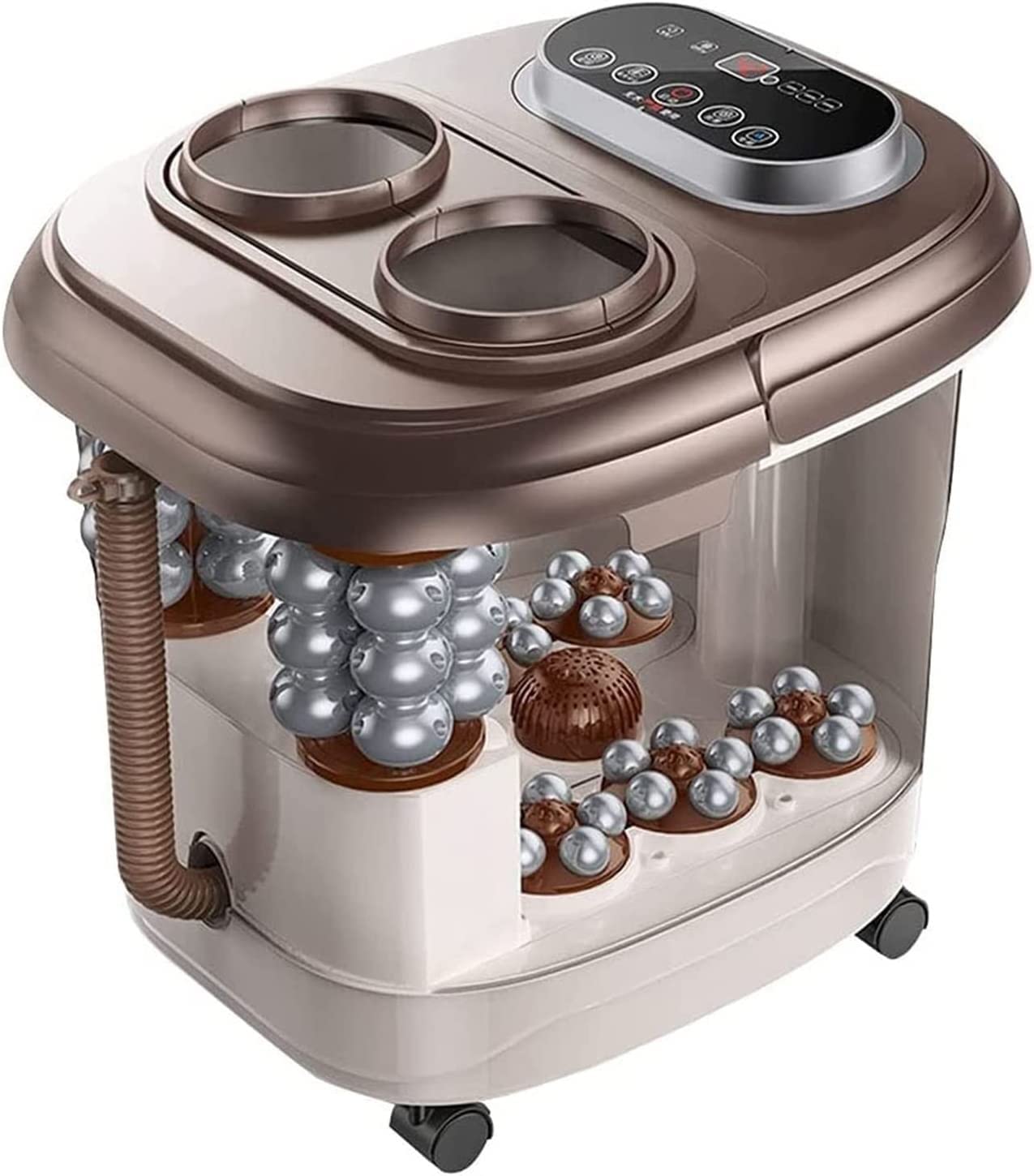 ESHINEDE Massaggiatore termale for pediluvio con bolle di calore, spa for piedi riscaldata con rulli massaggianti shiatsu motorizzati, macchina spa for pedicure for la cura dei piedi con controllo del