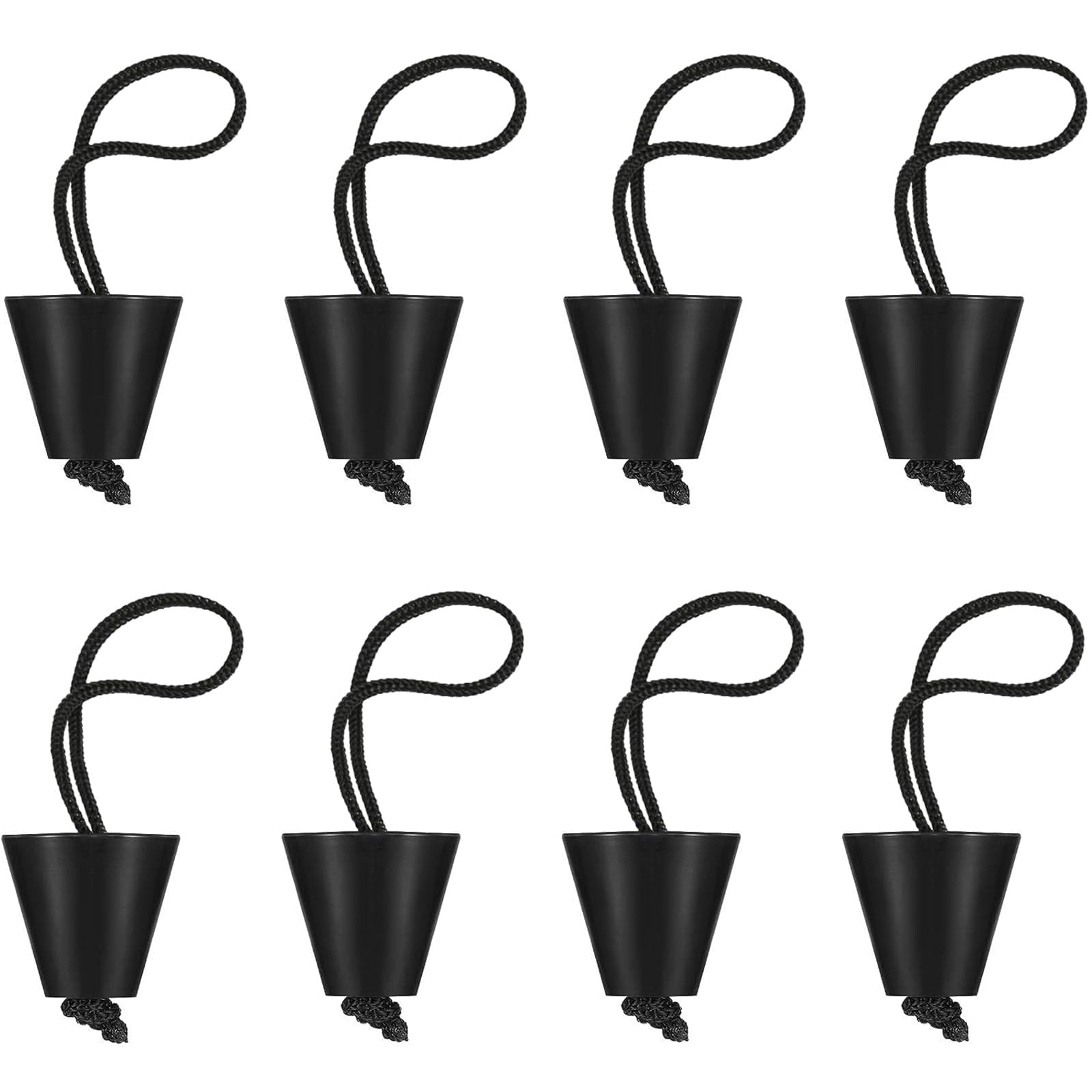 Silicone Universal Kayak Scupper Plug Drain Holes Stopper Bung with Lanyard, 8 Pcs Kayak Scupper Plugs Kit, Kayak Accessories