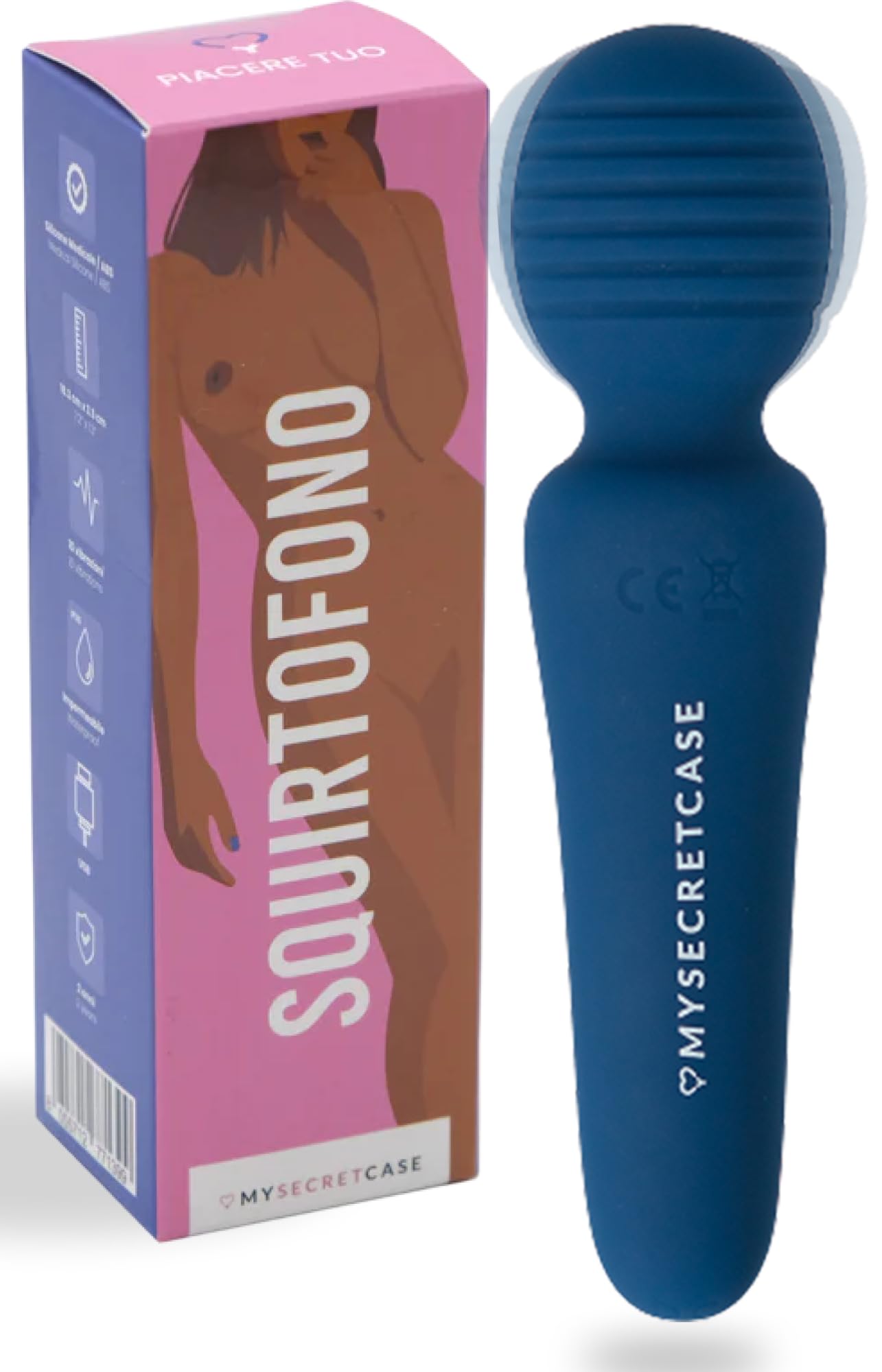 MySecretCase Magic Wand Für Frau Klitoris Stimulator Massagestab für Frauen Sex 14,5cm Starker Vibrator für Frauen mit 10 Modi, Flexibler Hals, USB Aufladbar Sexspielzeug Für Paare zu Zweit
