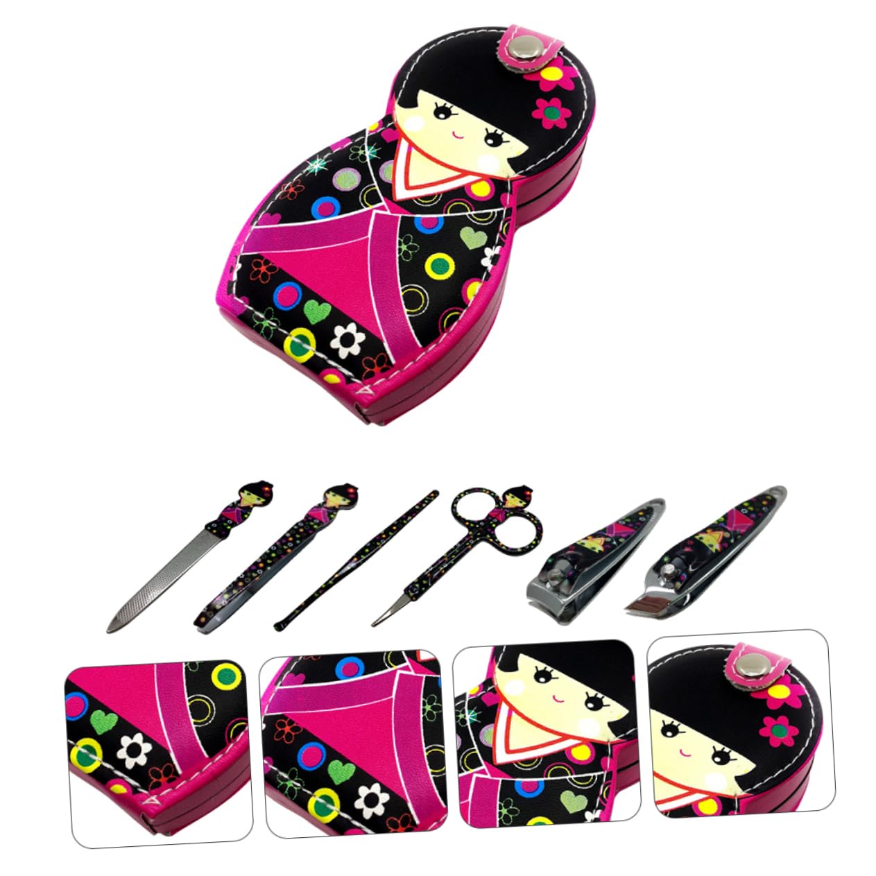 POPETPOP 3sets Strumenti Per Manicure e Pedicure Include Portaoggetti Leggero e Compatto Sicuro e Durevole Design Razionale Per Unghie Adatto Per Uso Domestico e Viaggi