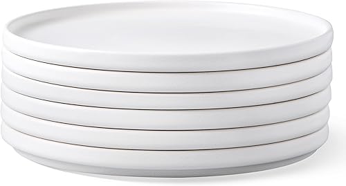 Miniatura 9 de AmorArc Juego de Platos de Cerámica para Cena y Ensalada, Set de 4, Juego de Platos de 8.5 Pulgadas con Esmalte Mate Reactivo, Postre, Ensalada