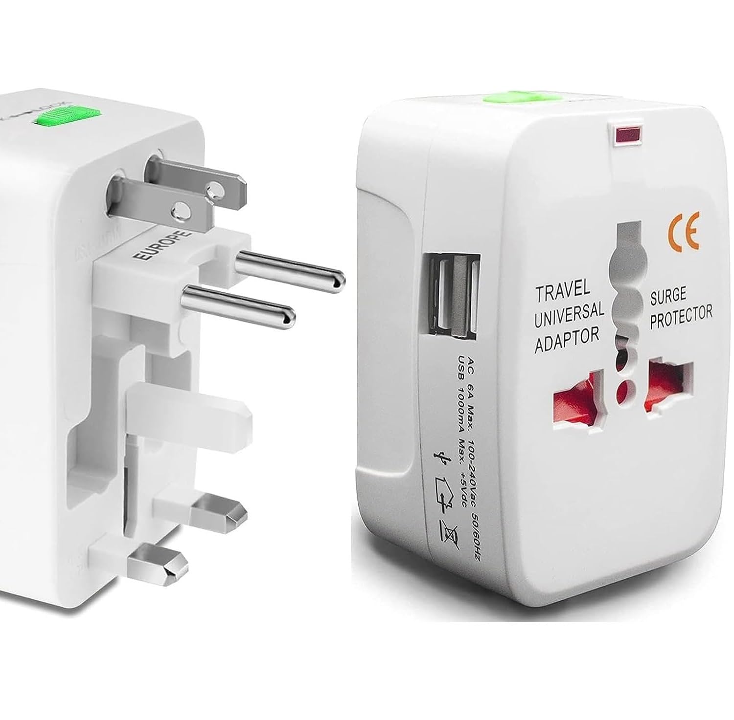 KESI ORNAMENTS Universal Portable Worldwide Adapter International Charger All in One Worldwide Universal Travel Adapters Compatible with Smart Phone, Laptop, Mobile, Camera, Tablet(White)-image-4