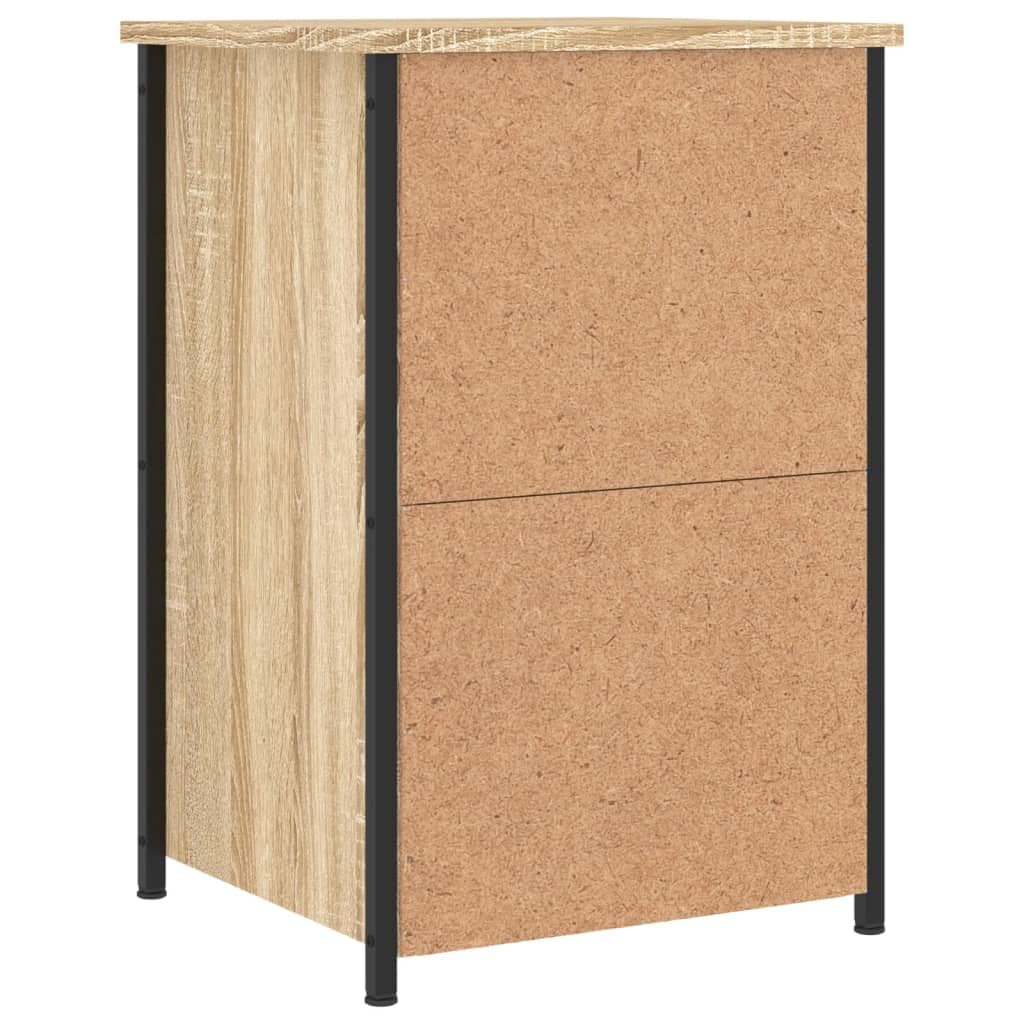 vidaXL Mesitas Noche 2 uds Madera ingeniería Roble Sonoma 40x36x60 cm