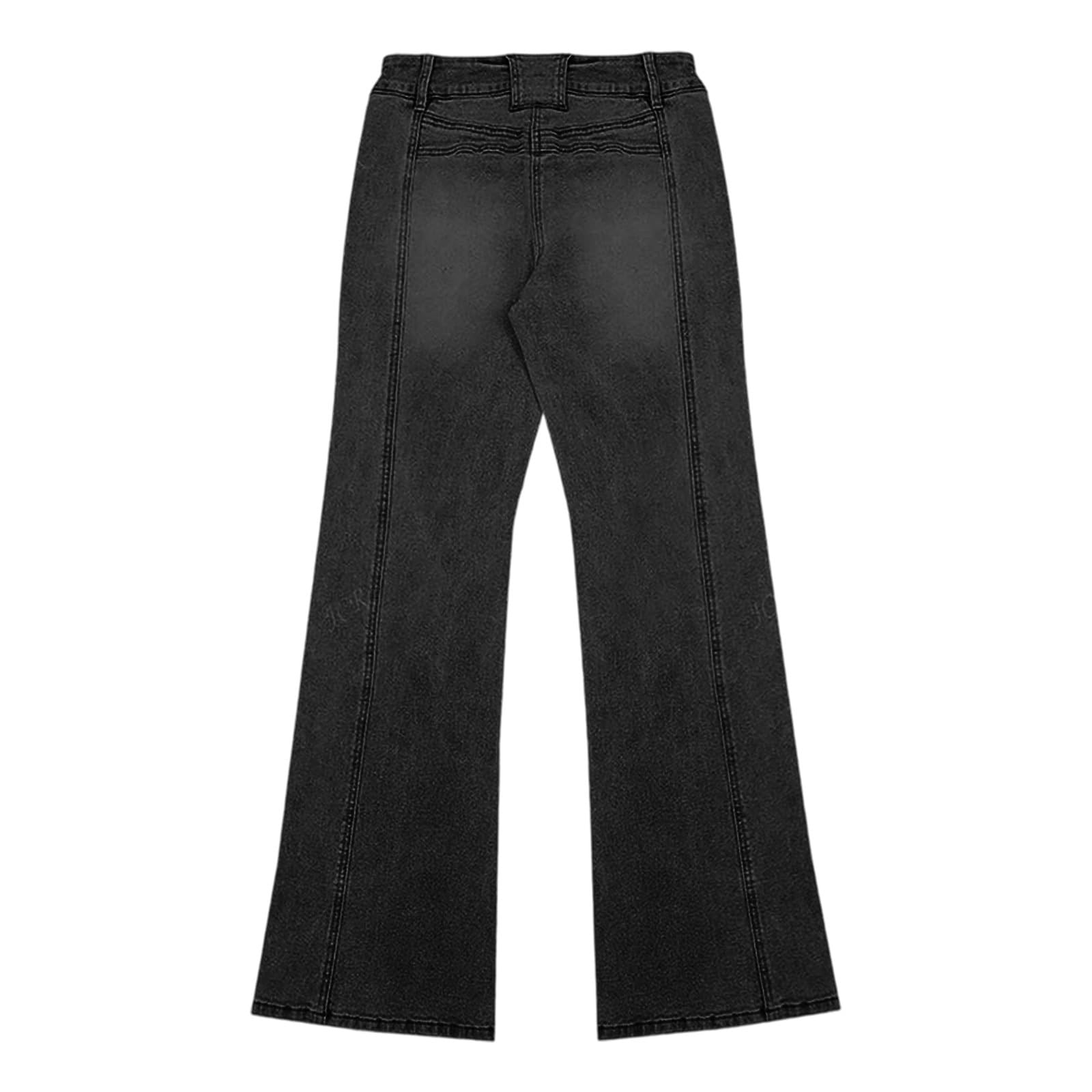 Pantalon Femme Chic Et Elegant, Pantalons De Sport Femme,Jean Extensible Basse Coupe Slim Bootcut Élégant Confort Quotidien Tendance Décontracté