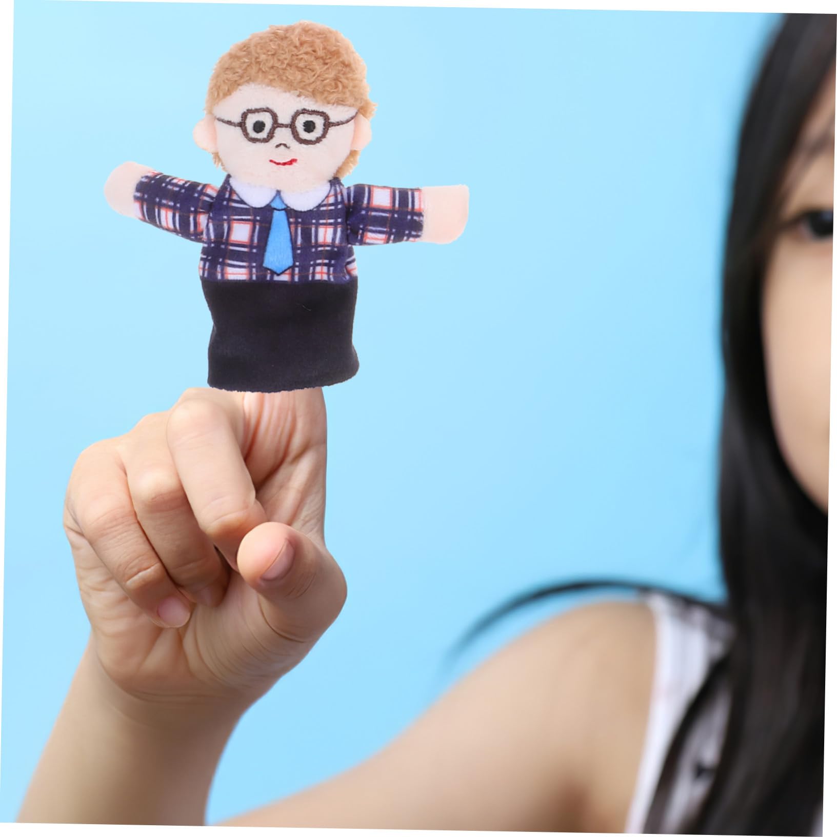 ibasenice 6pezzi Burattini da Dito di Peluche di Marionette per Ragazzo Ragazza per Giochi di Ruolo Insegnamento Prescolare Teatro Casa Regali per Compleanno Famiglia e Scuola Materna