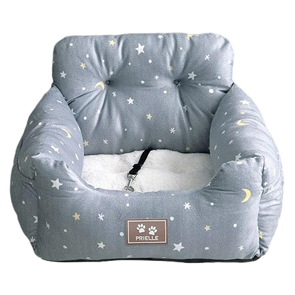 Asiento para Mascotas Cubreasiento Antideslizante Cama Transportadora Colchón Nido con Correa Segura Adecuado para Uso en Automóvil Y Casa