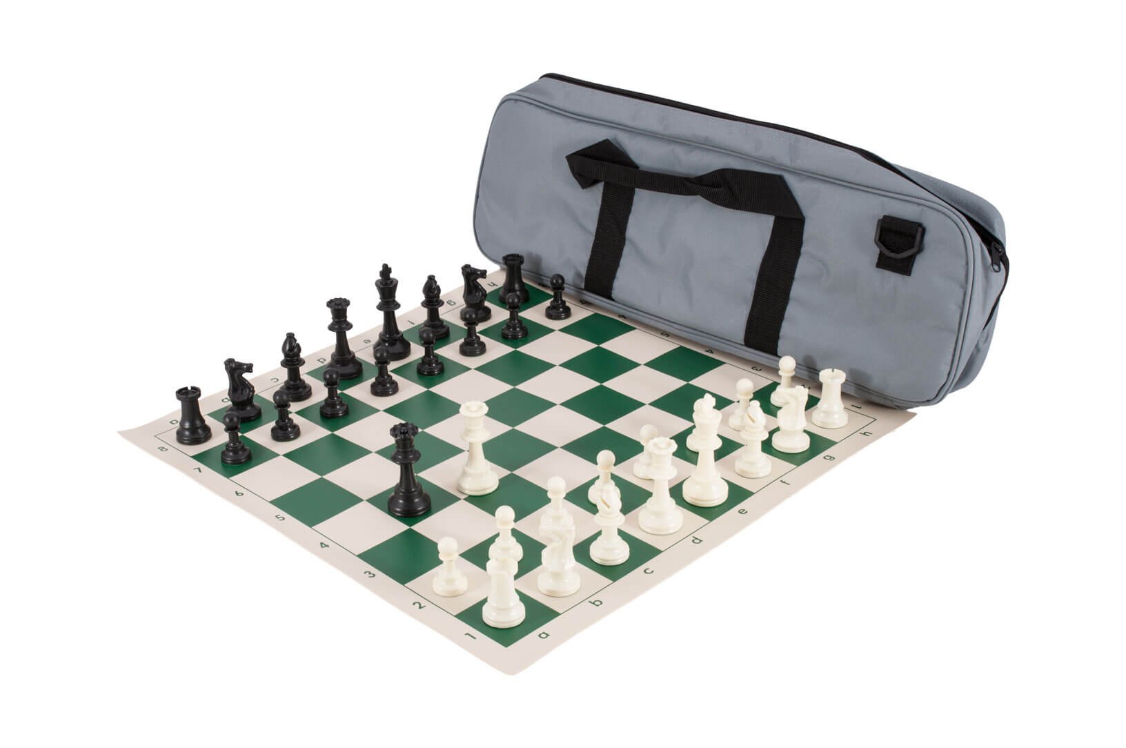Deluxe Chess Set Combination - Triple Weighted - by US Chess Federation (Gray)