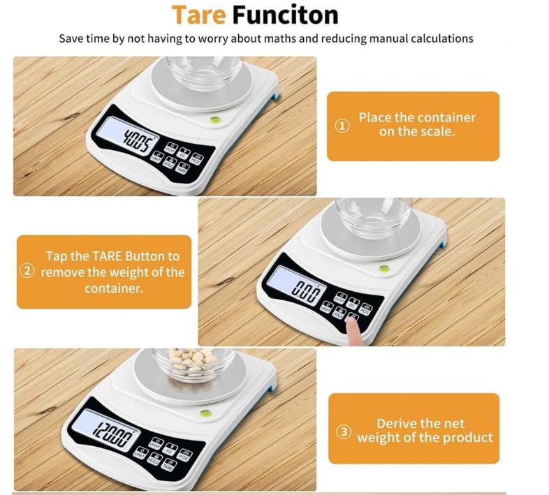 Digital Precision Scale, High Accuracy 0.01g Lab Scientific Scale, Black, Multi-Function Electronic Balance, 1000g Capacity