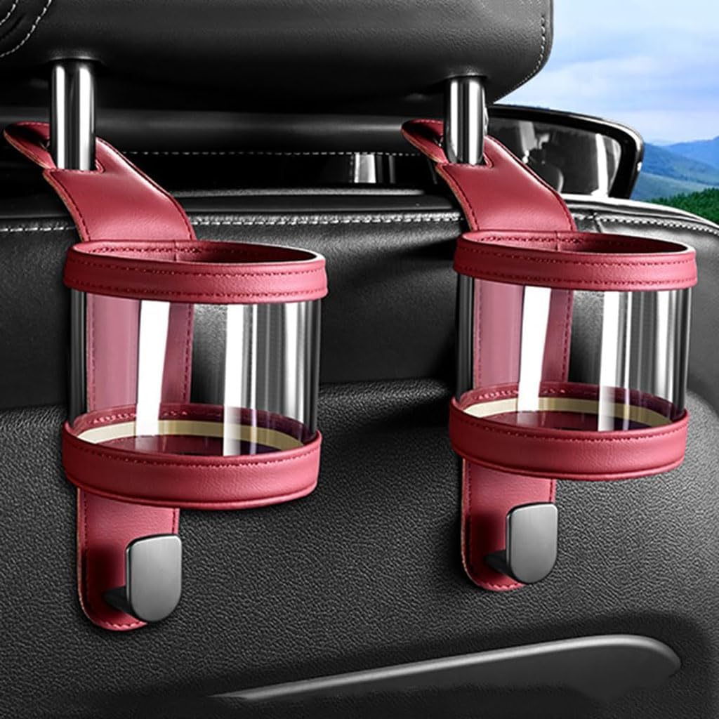 2 Pcs Car Cup Holder for MG Badge GS GT MG5 MG3 MG7, Car Seat Back Multifunctional Hook Cup Drink Holders with Hooks for Car Sedans SUV MPVS,A