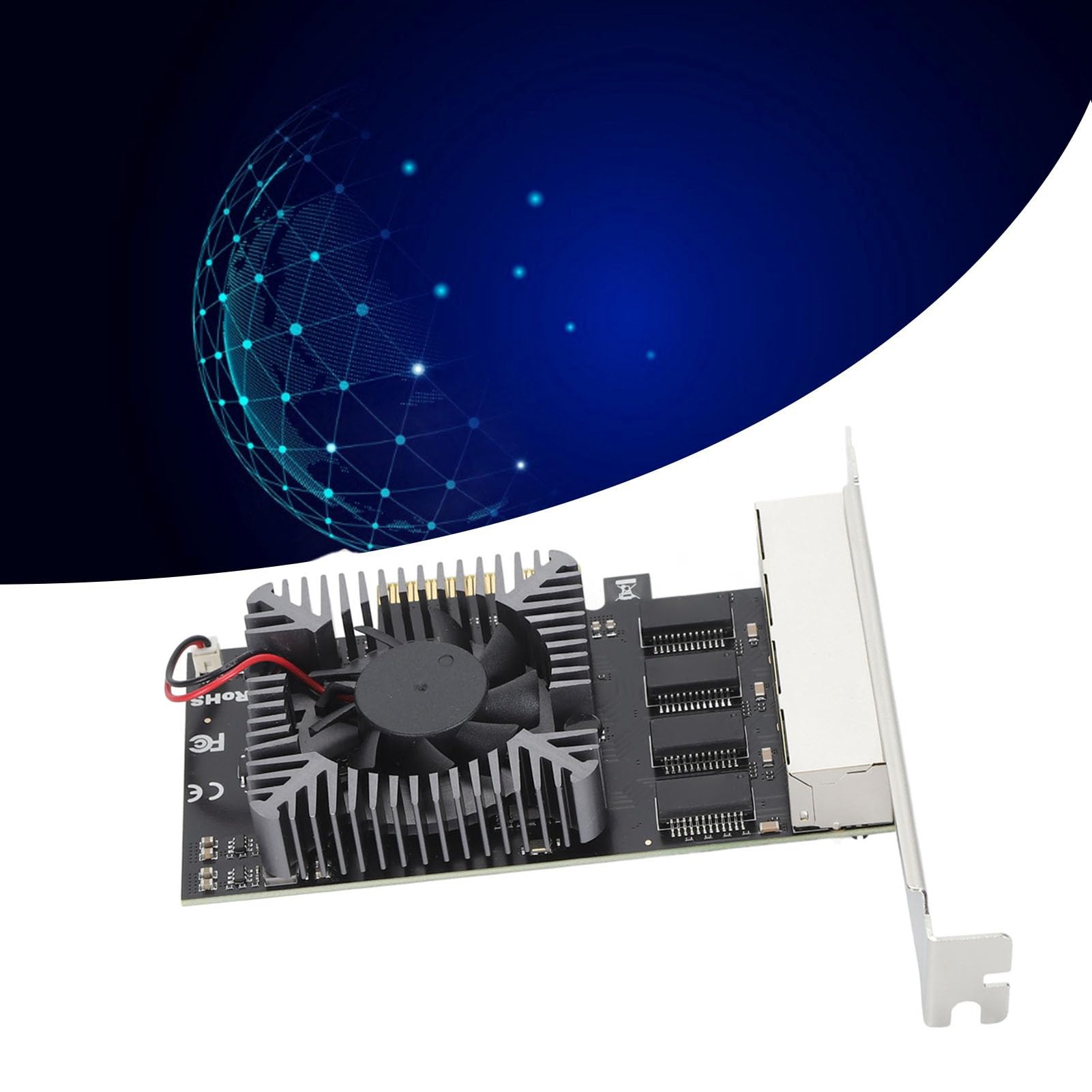 Carte Réseau D'Ethernet de la Carte Réseau T PCIe de Réseau de 2.5Gbps PCIe pour Linux pour Windows Carte Réseau du Gigabit 2.5G, 4 Carte Réseau D'Ethernet du Gigabit PCIe de Port