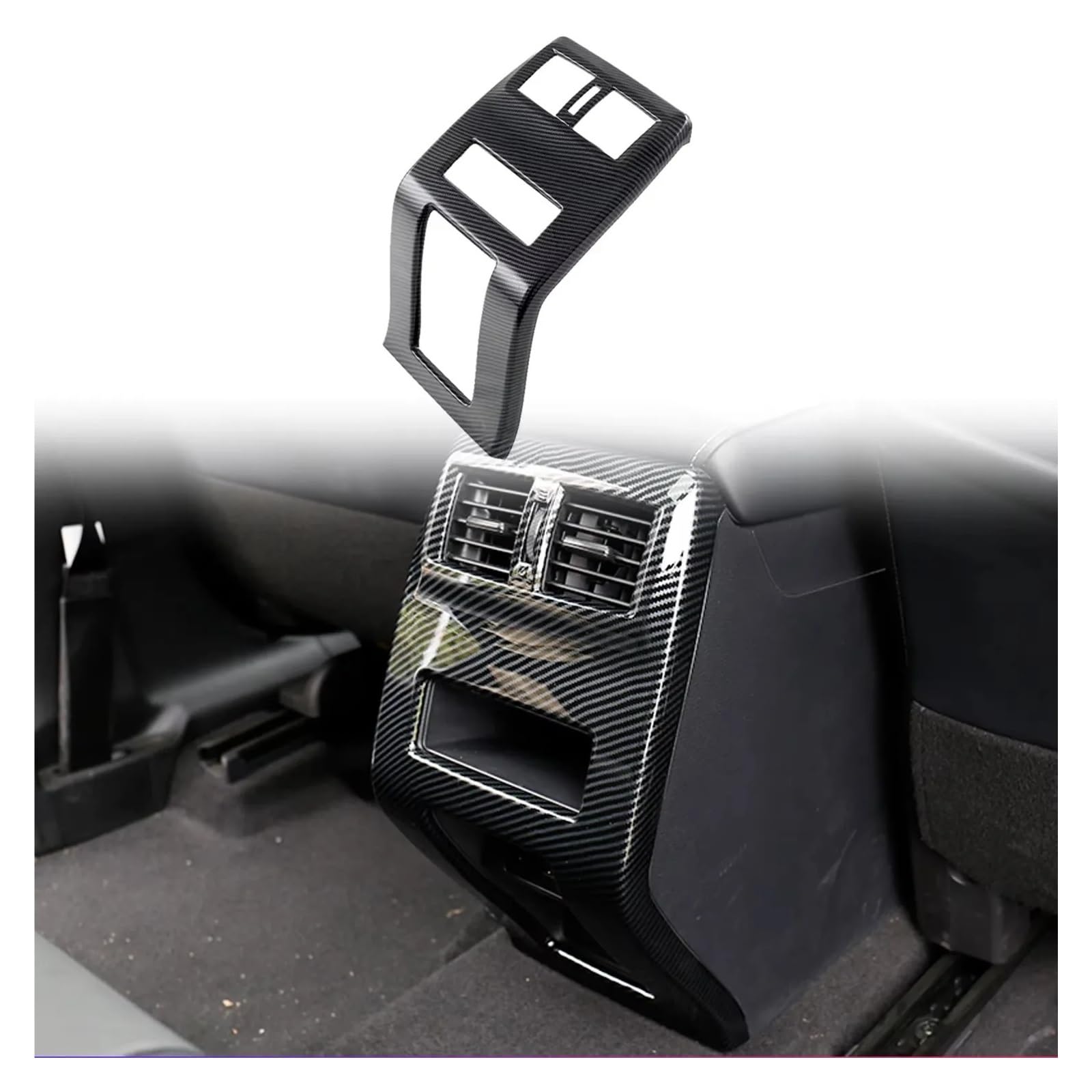 AJHJET Interior Upgrade Center Console Decoration Inner Door Handle Bowl Cover Trim Accessories ABS Carbon Fiber for Mitsubishi for Outlander 2022-2024