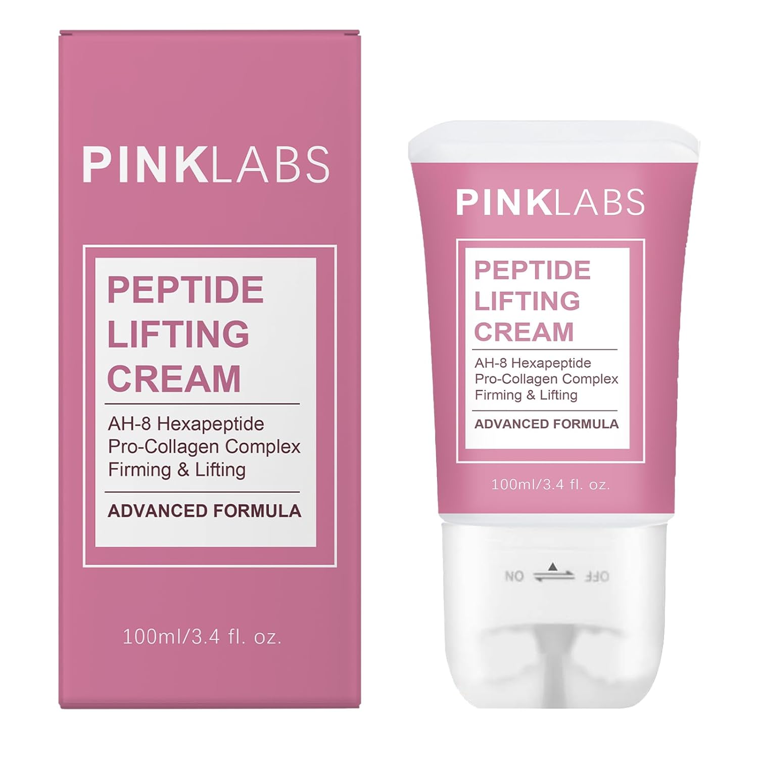 PINK Peptide Lifting Cream – Anti Aging Face & Neck Firming Moisturizer for Crepey Skin, for All Skin Types