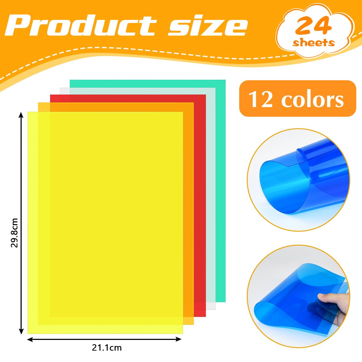 Film Gel Couleur PVC 14 Feuilles + 10 Pinces - Filtres Vitrail Pour Photo, Théâtre Et Décoration