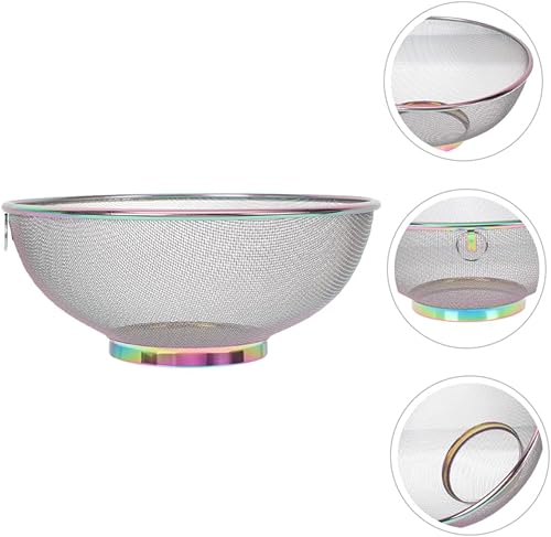 Miniatura 6 de Stainless Steel Rice Washing Bowl Fine Mesh Strainer Basket for Fruits Vegetables Grains Filtering Drainer for Cooking Kitchen Colander and Safe