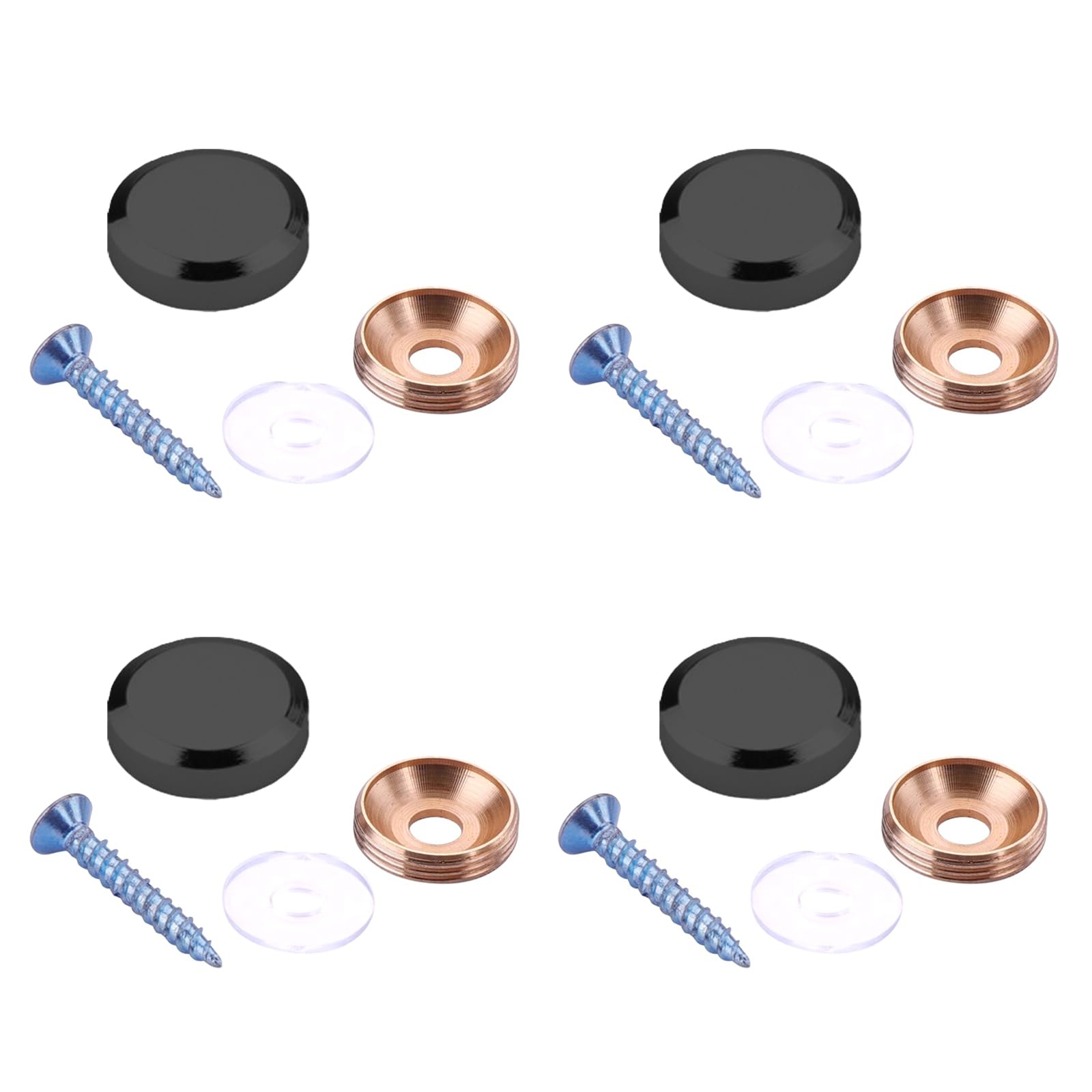 Tsophreniq Multicolor 4Pcs Billboards Decorative Nails Glass Fasteners Zincs Alloys Decoration Screw Covers Glass Fixing Nails Decorative Caps Zincs Alloys Decoration Screw Covers