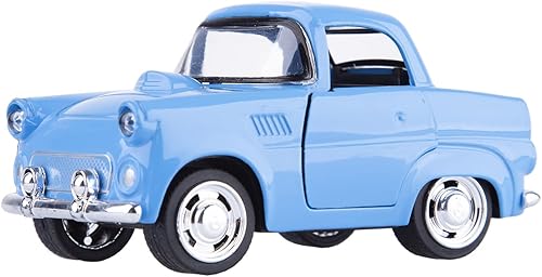 Modelo de coche de metal fundido a presión, vehículo de juguete de retroceso 138 con puertas de apertura, juguetes clásicos vintage para niños y