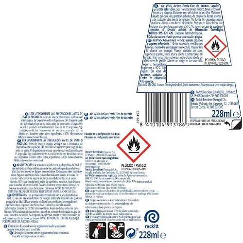 Miniatura 3 de Air Wick Active Fresh Spray Automatico Sin Aerosol - 2 Recambios De Ambientador Para Casa Con Flor De Jazmín, 2 Veces Más Aceites Esenciales