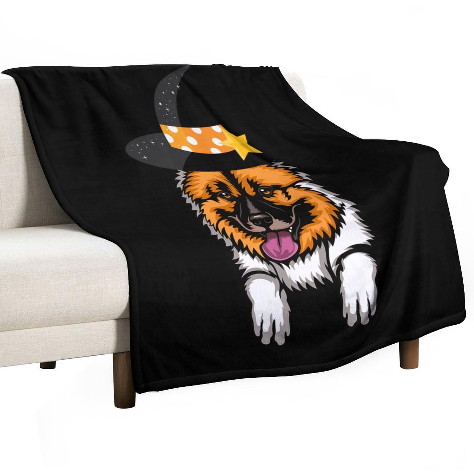 Couverture polaire Halloween : plaid chien parfait pour vos soirées canapé en famille